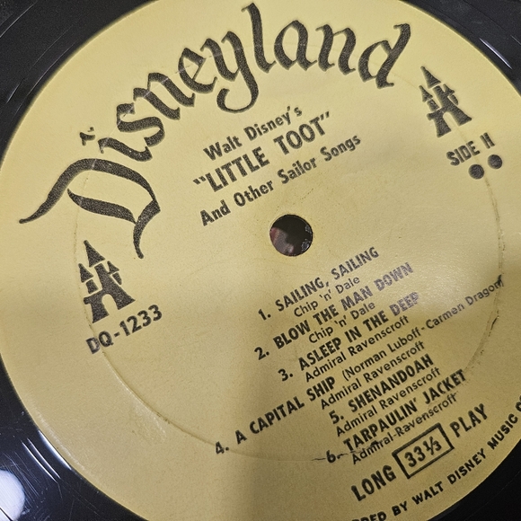 1962 Walt Disney's Little Toot Sailor Songs with Chip N Dale Record Album - Picture 3 of 7